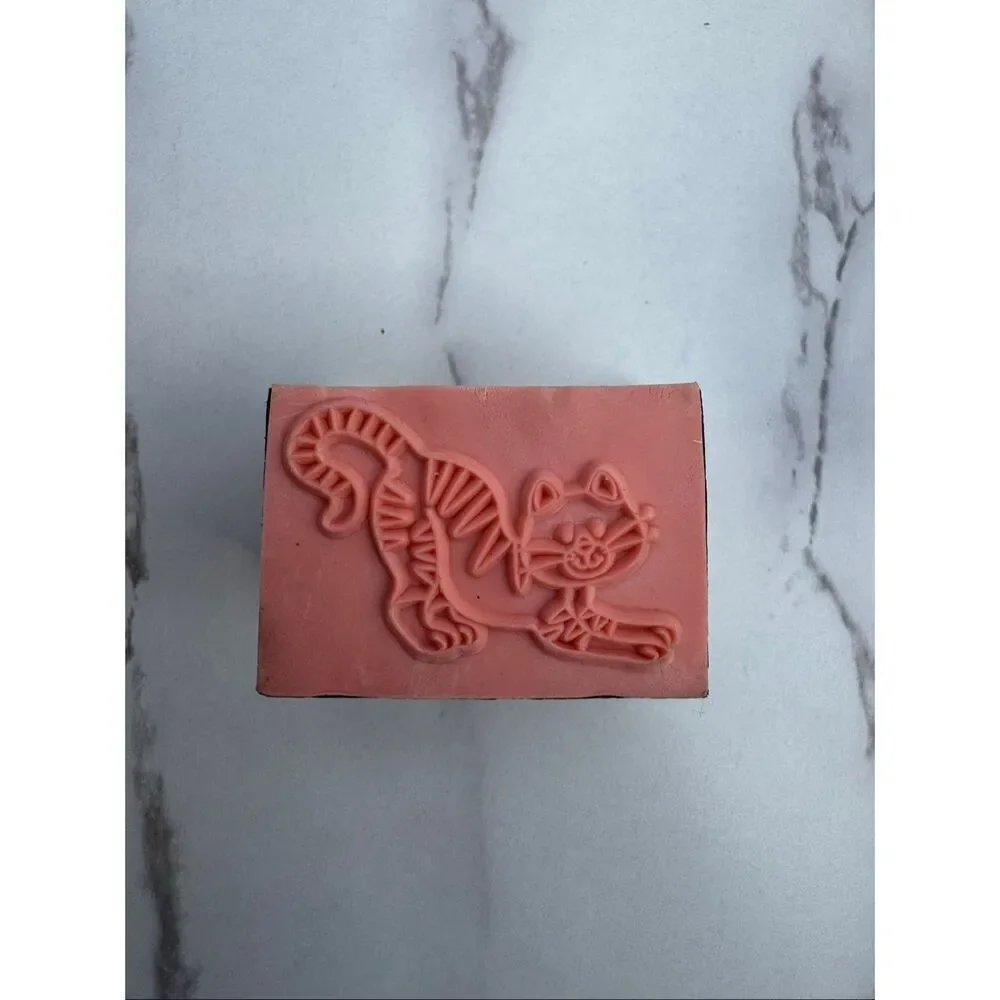 New Cartoon Cat Rubber Stamp